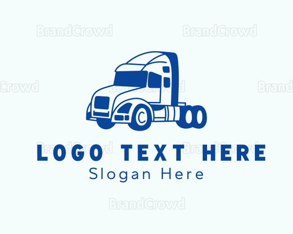 Trailer Truck Transport Logo