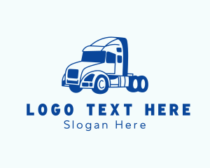 Transportation - Trailer Truck Transport logo design