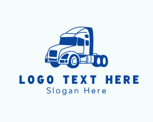 Trailer Truck Transport Logo