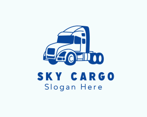 Trailer Truck Transport logo design