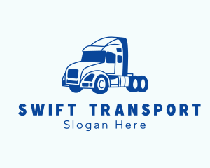 Trailer Truck Transport logo design