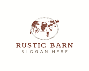 Cow Farm Animal logo design