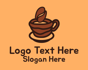 Good Morning - Coffee Bean Cup logo design