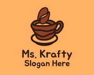 Affogato - Coffee Bean Cup logo design