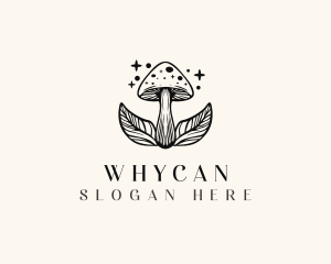 Fungus - Magic Mushroom Leaf logo design