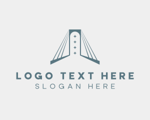 Tourist - Urban Bridge Architecture logo design