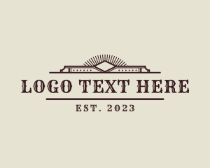 Rustic - Art Deco Western Rodeo logo design