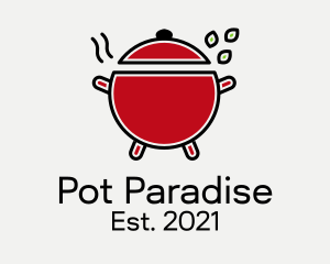 Pot - Kitchen Cooking Pot logo design