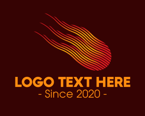 Flaming - Fiery Space Comet logo design