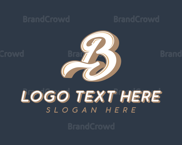 Cursive Creative Agency Letter B Logo