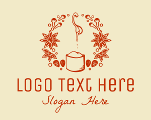 Cinnamon Nutmeg Spices Logo