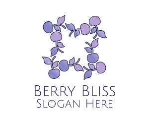 Berry Leaves Frame logo design