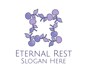 Funeral Home - Berry Leaves Frame logo design