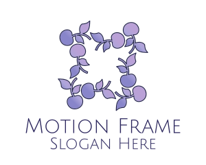 Berry Leaves Frame logo design