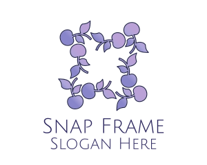 Berry Leaves Frame logo design