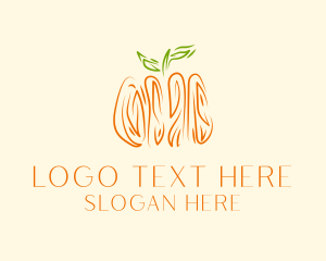 Produce - Pumpkin Patch Scribble logo design