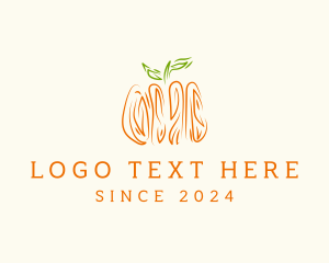 Pumpkin Vegetable Drawing logo design