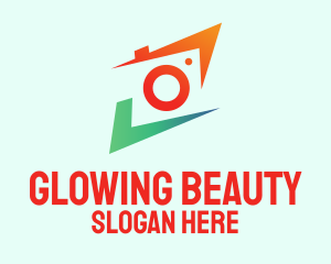 Colorful Photography Camera Lens  Logo