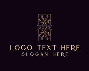 Floral Wreath Event Place logo design