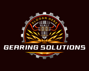 Industrial Gear Laser Cutting logo design