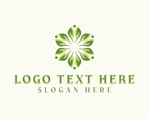 Gardening - Wellness Garden Leaves logo design