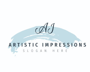 Watercolor Brush Cursive logo design