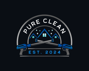 Pressure Washer Cleaning logo design