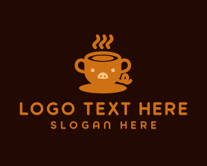 Hot Chocolate - Pig Cup Cafe logo design