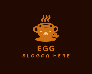 Coffee Cup - Pig Cup Cafe logo design