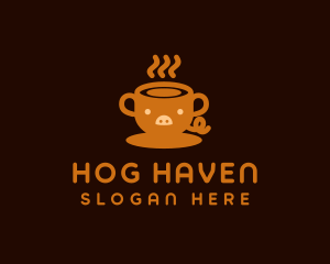 Pig Cup Cafe logo design