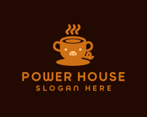 Bold - Pig Cup Cafe logo design