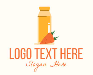 Farmers Market - Carrot Juice Bottle logo design