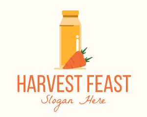 Carrot Juice Bottle logo design