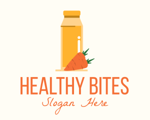 Carrot Juice Bottle logo design