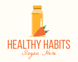 Carrot Juice Bottle logo design