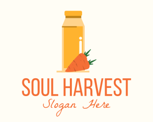 Carrot Juice Bottle logo design