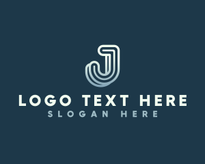 Curved - Startup Studio Letter J logo design