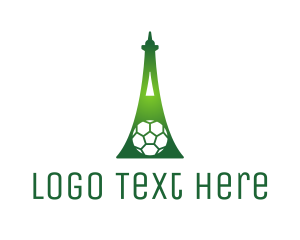 French - Green Soccer Tower logo design