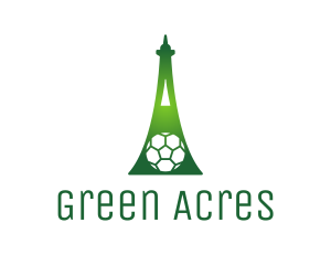 Green Soccer Tower logo design