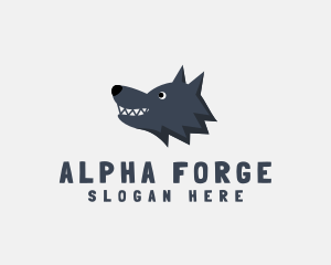 Cute Alpha Wolf logo design