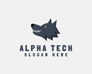 Alpha - Cute Alpha Wolf logo design