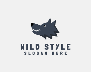 Cute Alpha Wolf logo design