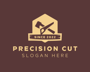 Handsaw - House Axe Handsaw logo design