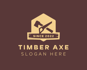 House Axe Handsaw logo design