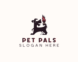 Pet Parrot Dog  logo design