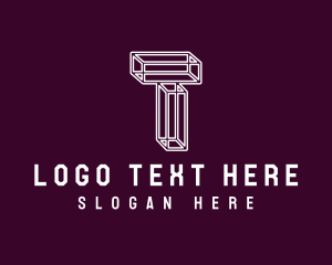 Gamer - Simple Geometric Letter T logo design