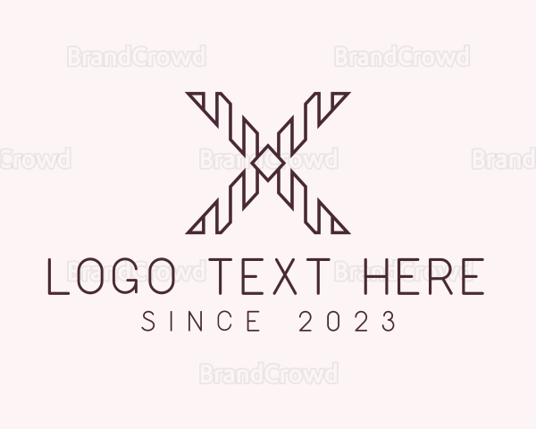 Minimal Diamond Letter X Logo