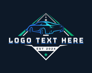Driving - Car Road Racer logo design
