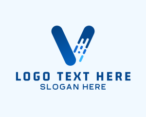 Advisory - Commercial Blue Letter V logo design