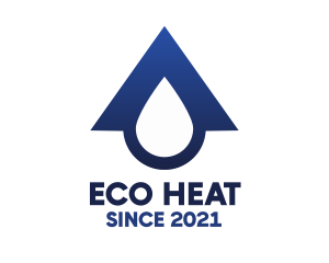 Geothermal - Blue Roof Drop logo design
